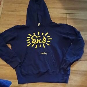 Uniqlo x Keith Haring Blue Sweatshirt Hoodie XS